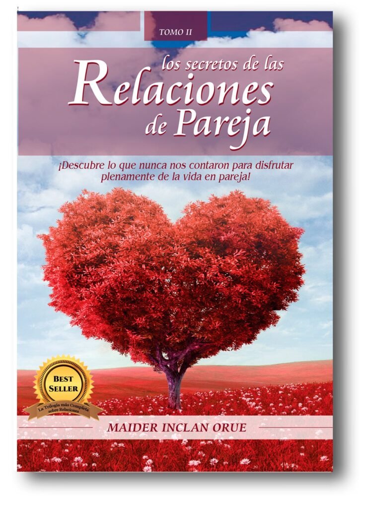 Portada del libro Relaciones de pareja con árbol en forma de corazón